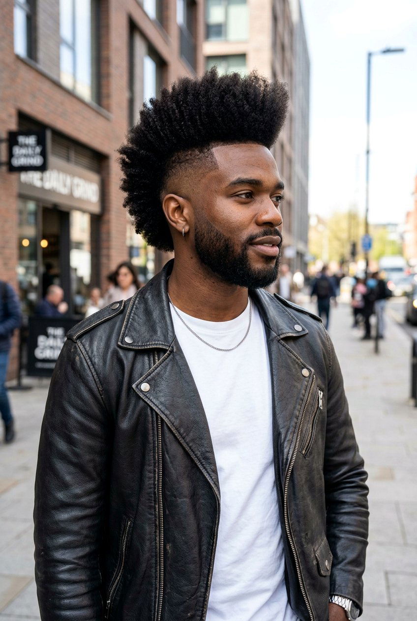 Burst Fade Afro Mohawk - 20 burst fade afro haircut - 20 burst fade afro haircut