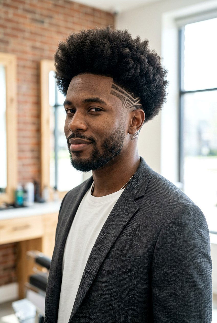 Burst Fade Afro With Designs - 20 burst fade afro haircut - 20 burst fade afro haircut