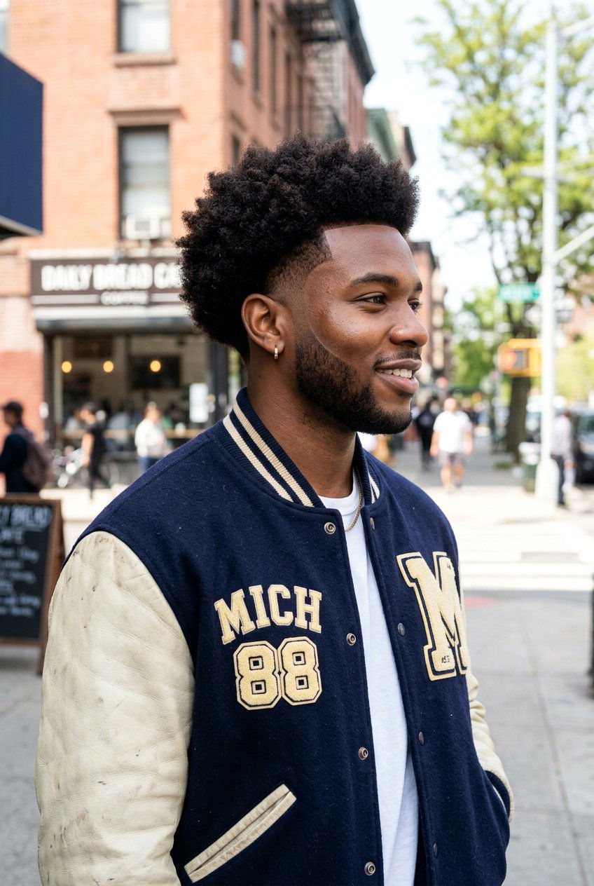 Burst Fade Afro - 20 afro taper fade for black men - 20 afro taper fade for black men