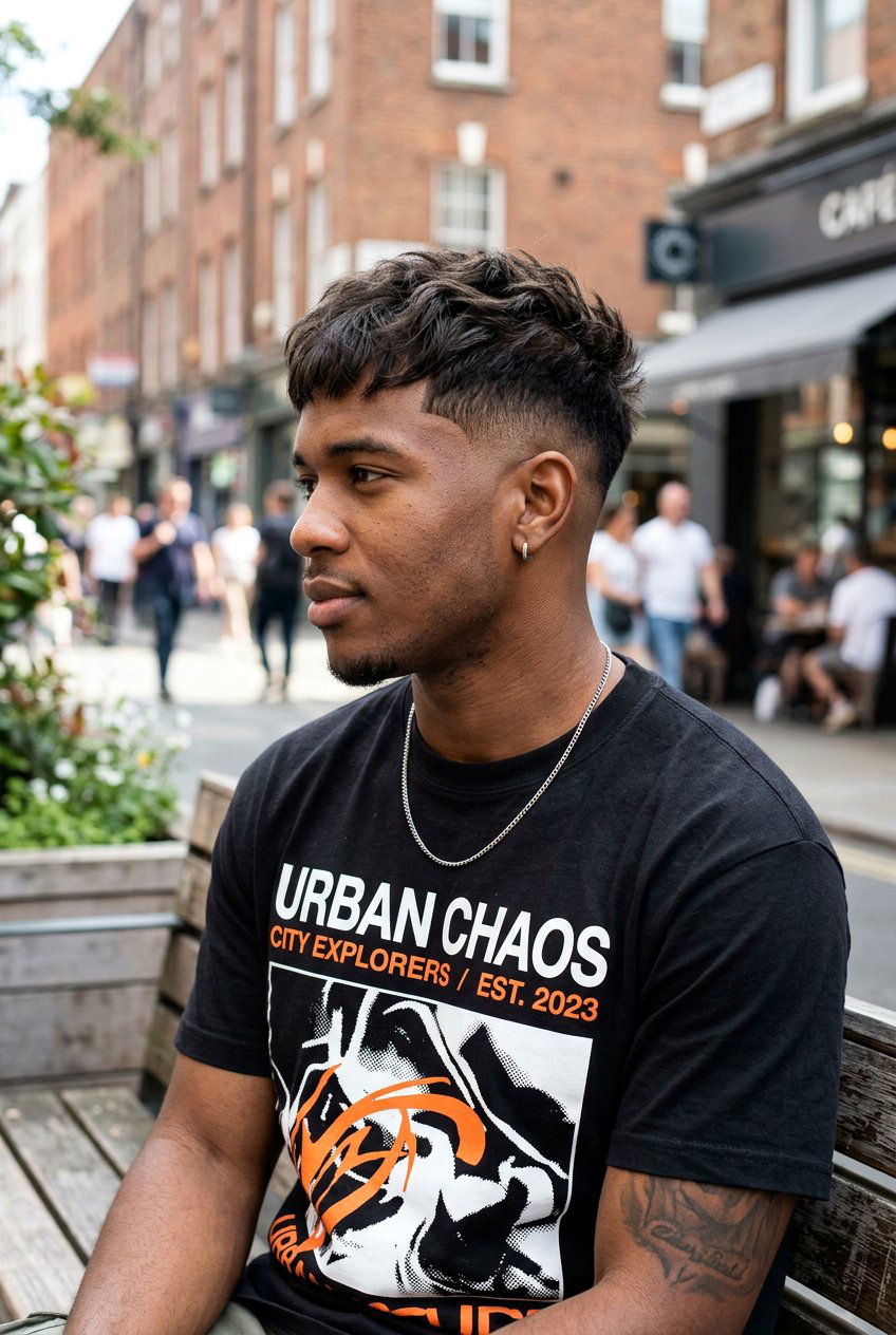 Burst Fade French Crop Design - 20 french crop for thick straight hair men - 20 french crop for thick straight hair men