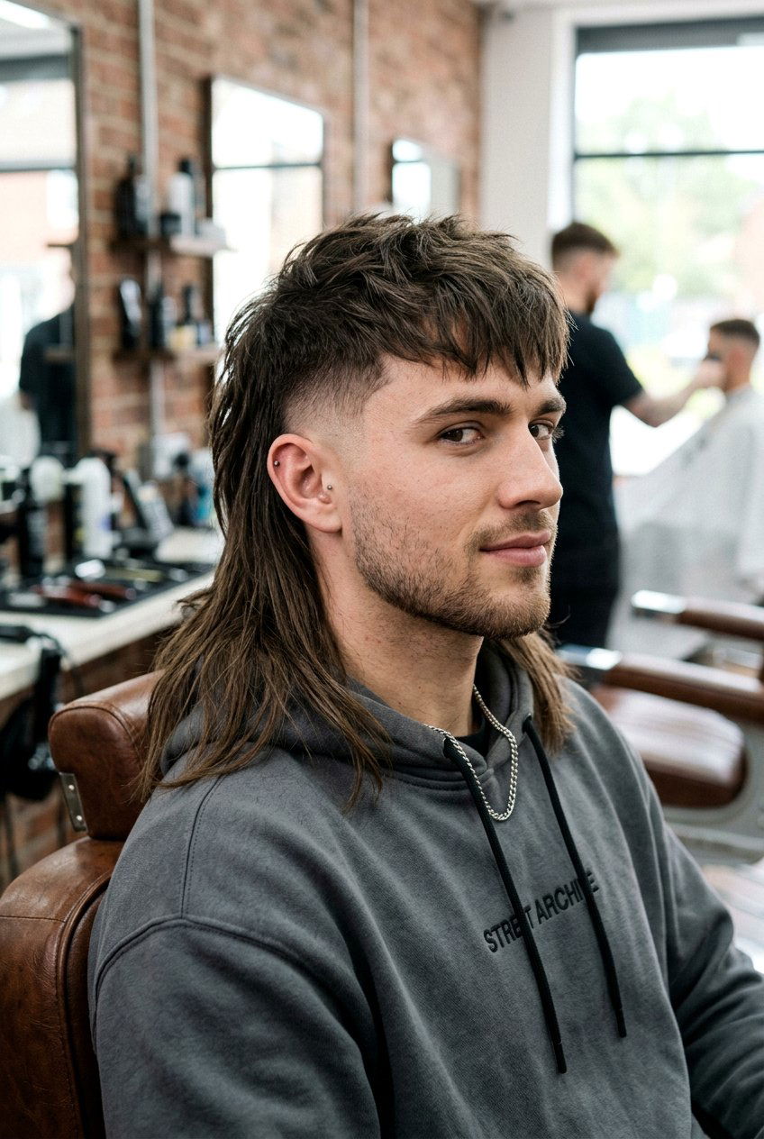 Burst Fade Mullet - 20 mullet fade for straight hair men - 20 mullet fade for straight hair men