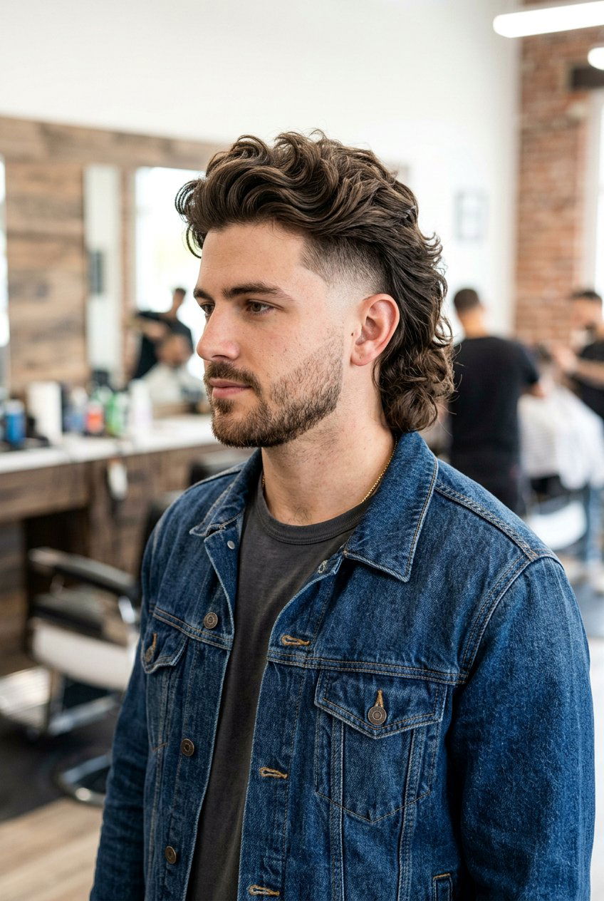 Burst Fade Mullet Wavy Hair - 20 men mullet fade for wavy hair - 20 men mullet fade for wavy hair