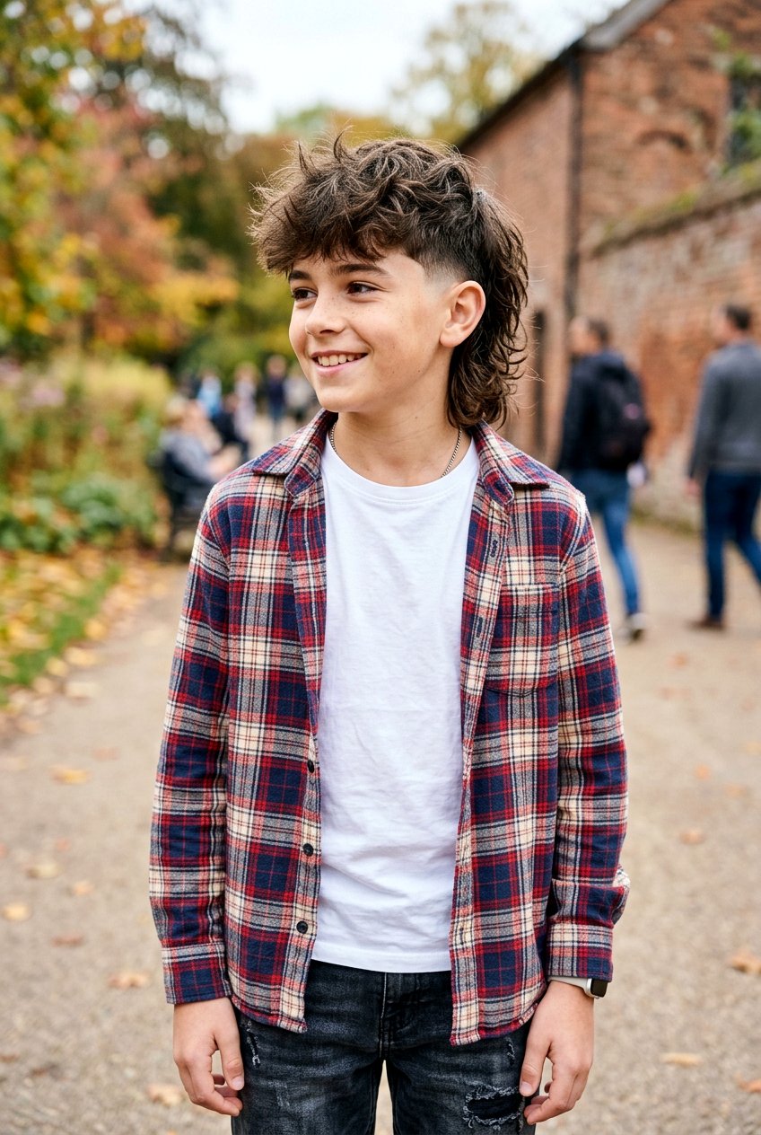 Burst Fade Mullet With Messy Top - 20 boys haircut with burst fade mullet - 20 boys haircut with burst fade mullet