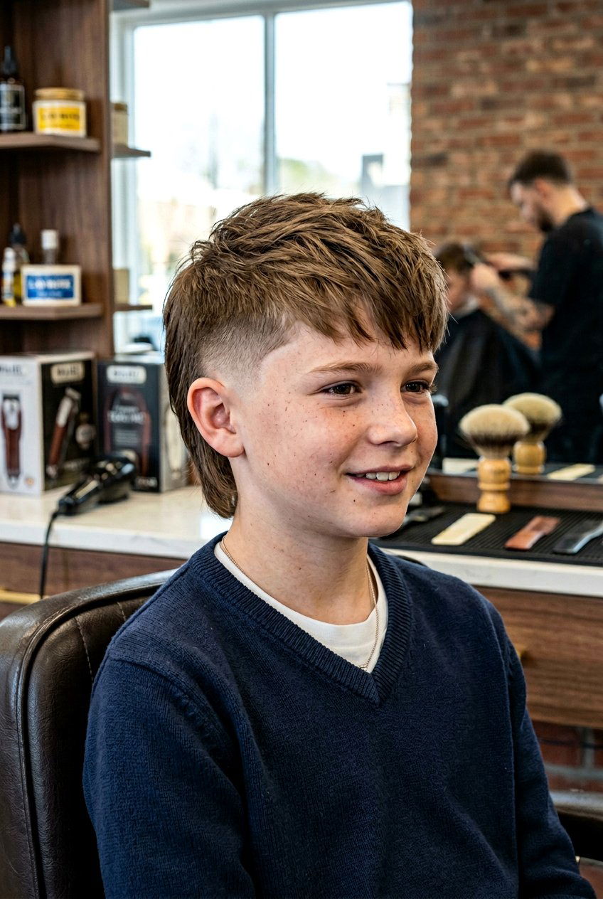 Burst Fade Mullet With Tapered Neck - 20 boys haircut with burst fade mullet - 20 boys haircut with burst fade mullet