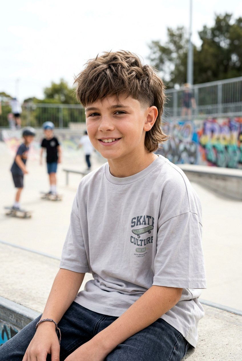 Burst Fade Mullet With Textured Top - 20 boys haircut with burst fade mullet - 20 boys haircut with burst fade mullet