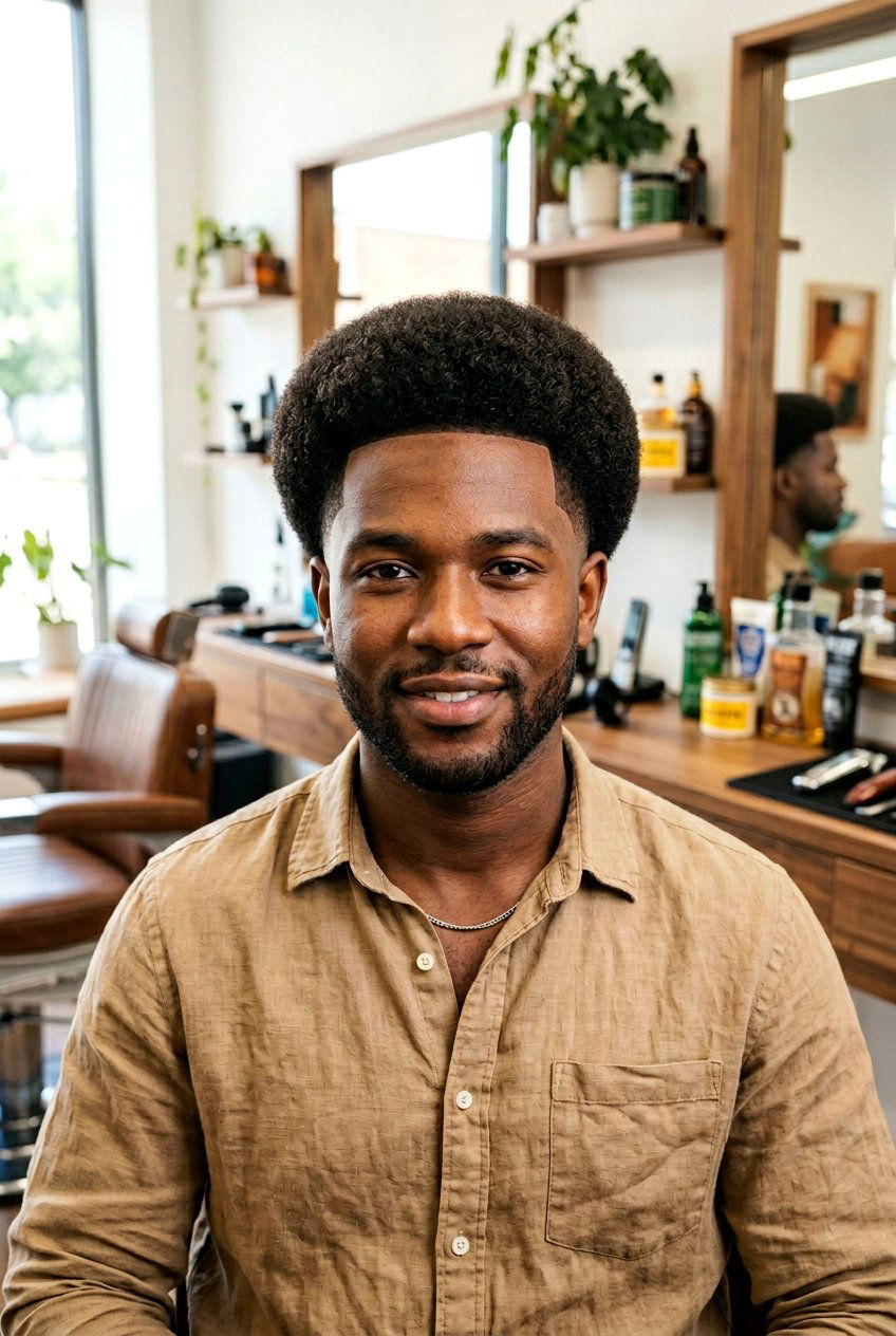 Burst Fade Shaped Afro - 20 burst fade afro haircut - 20 burst fade afro haircut