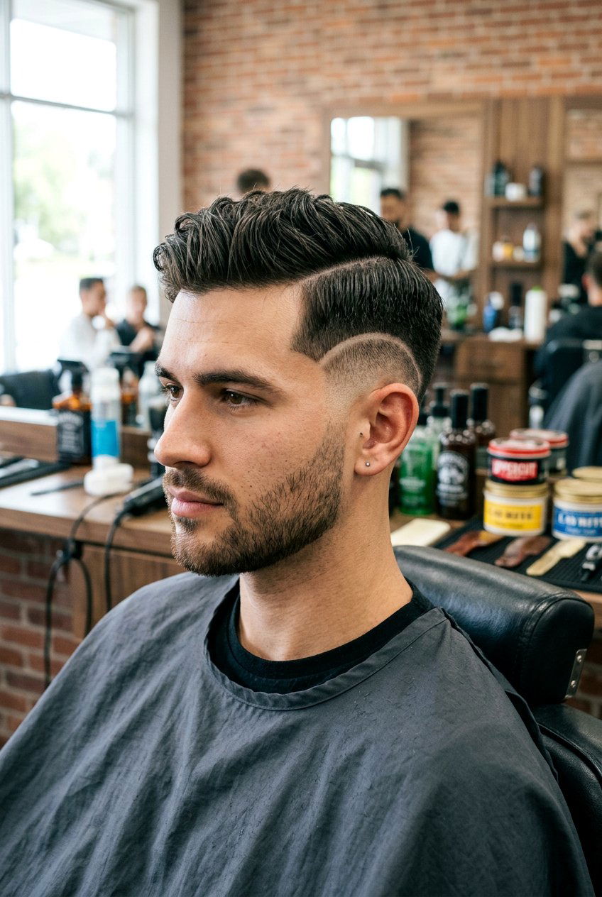 Burst Fade Side Part - 20 side part haircut for men - 20 side part haircut for men