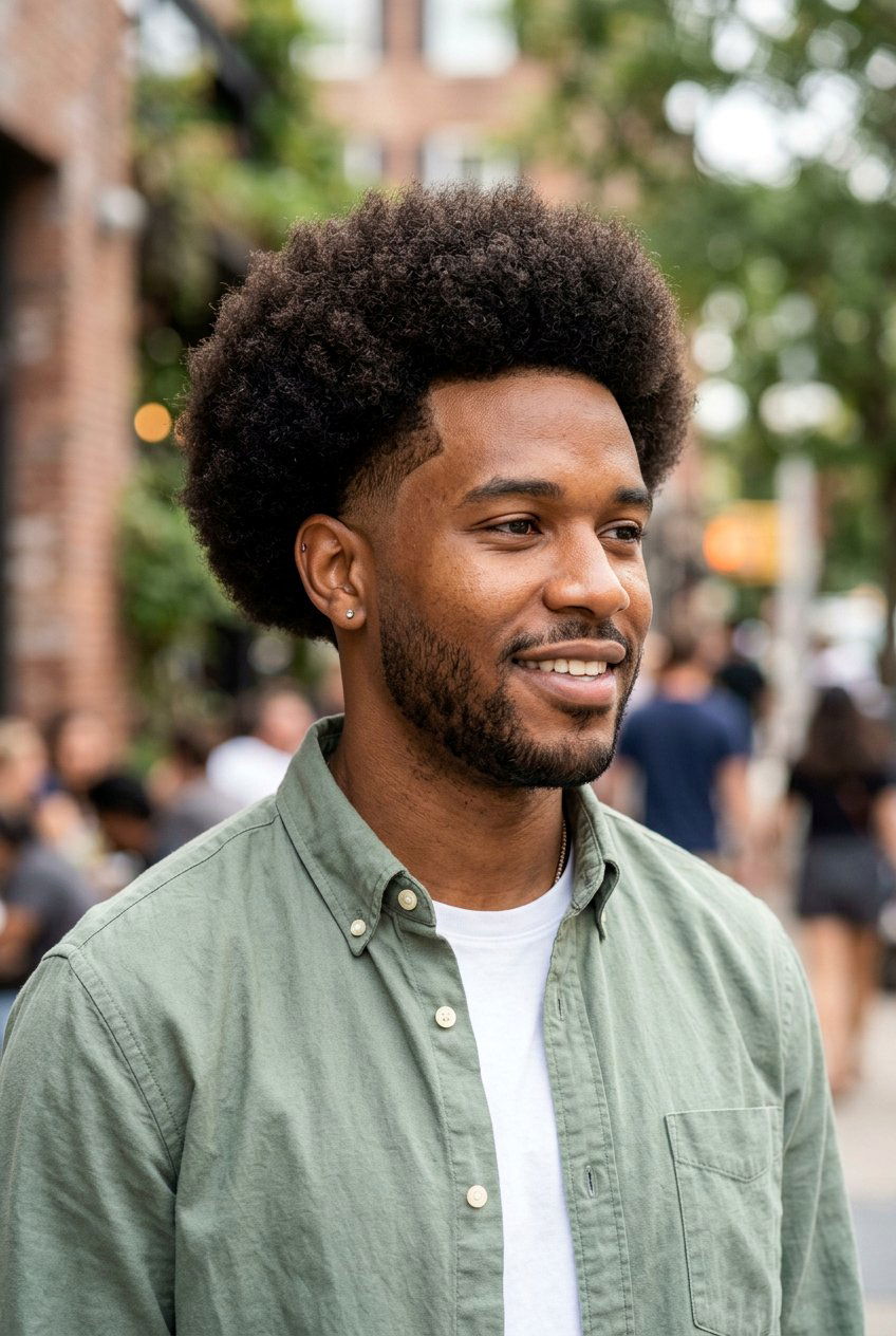 Burst Fade Temple Fade Afro - 20 burst fade afro haircut - 20 burst fade afro haircut