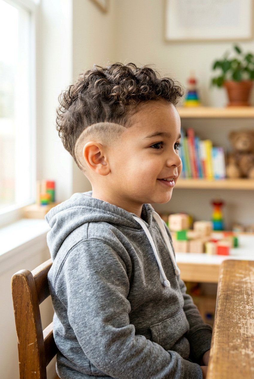 Burst Fade - 20 toddler haircut for curly thick hair - 20 toddler haircut for curly thick hair