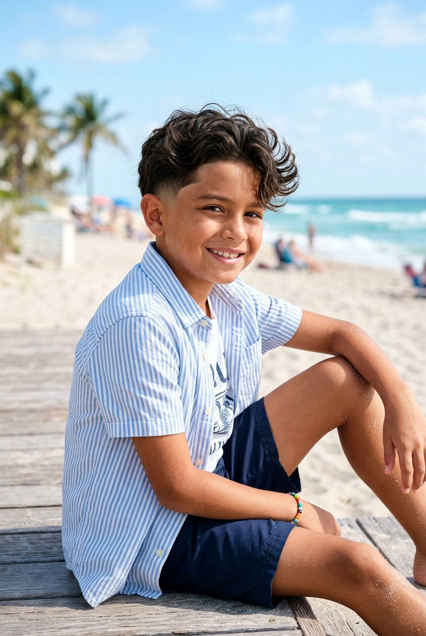 Burst Taper Fade With Wavy Hair - 20 boys haircut ideas for taper fade - 20 boys haircut ideas for taper fade