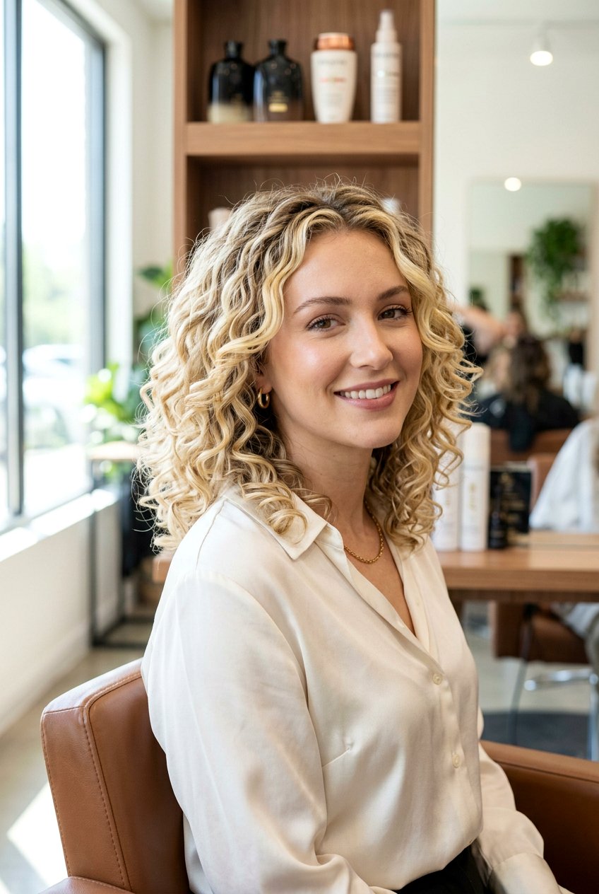 Butter Blonde Balayage Curly Lob - 20 blonde balayage for curly lob - 20 blonde balayage for curly lob