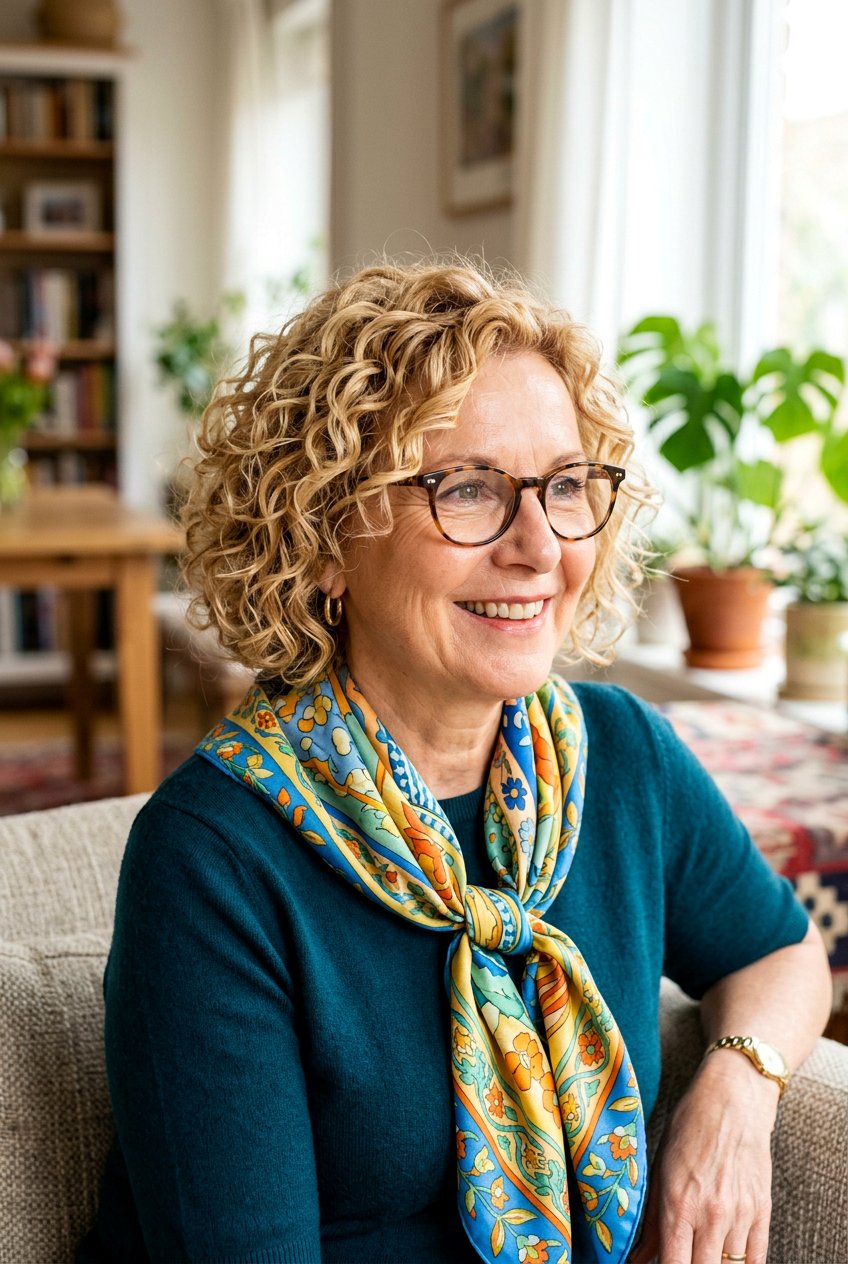 Butter Blonde Curly Bob - 20 blonde refresh for older women - 20 blonde refresh for older women