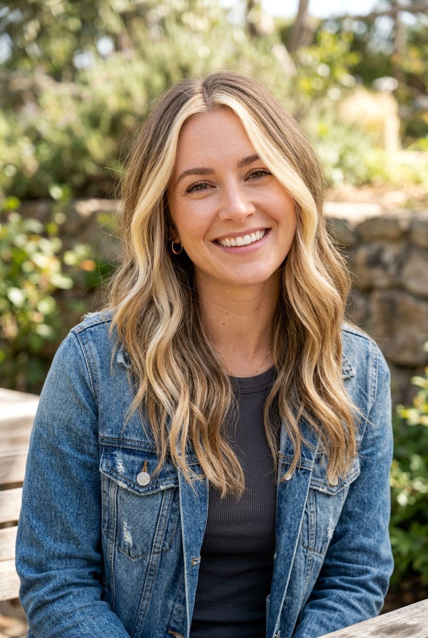 Butter Blonde Money Piece On Sandy Hair - 20 chunky blonde front pieces - 20 chunky blonde front pieces