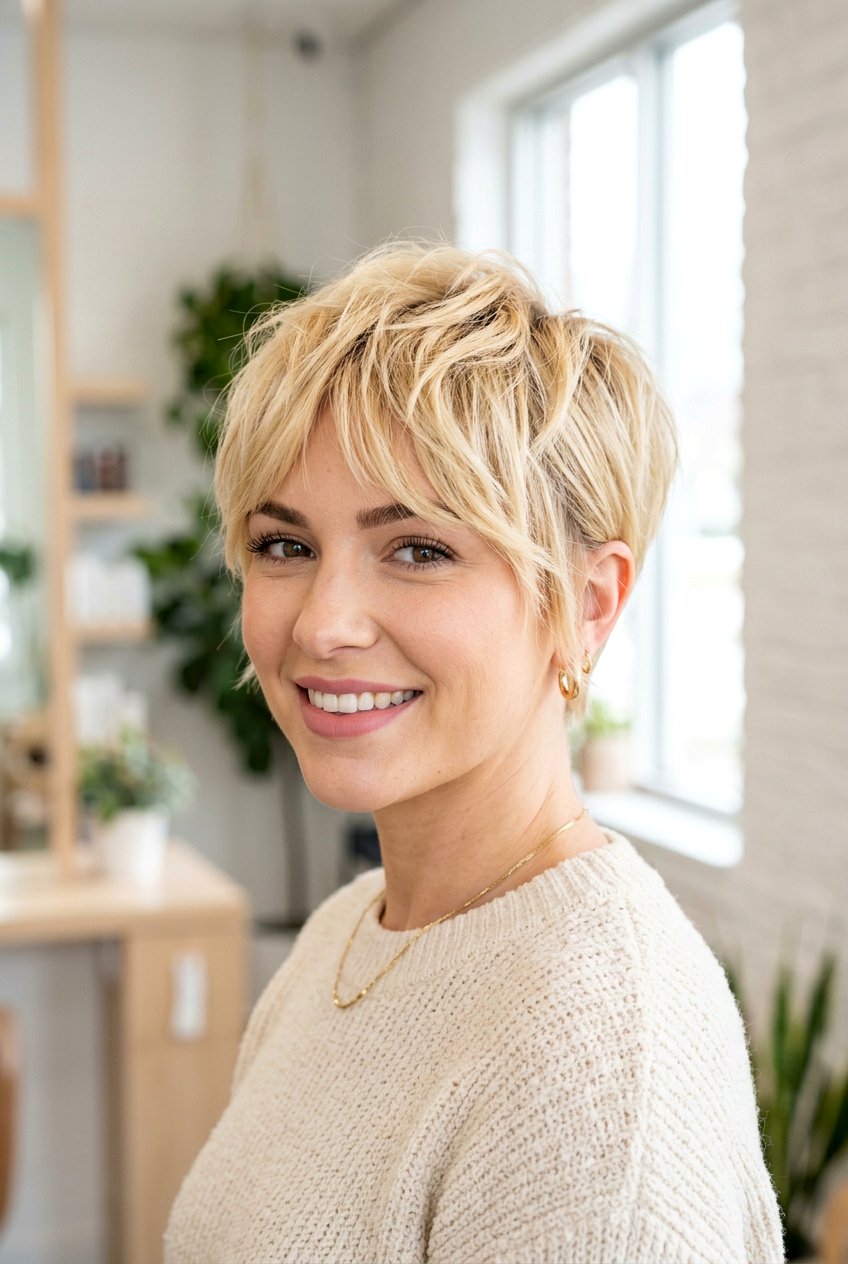 Butter Blonde Pixie Cut - 20 butter blonde hair color