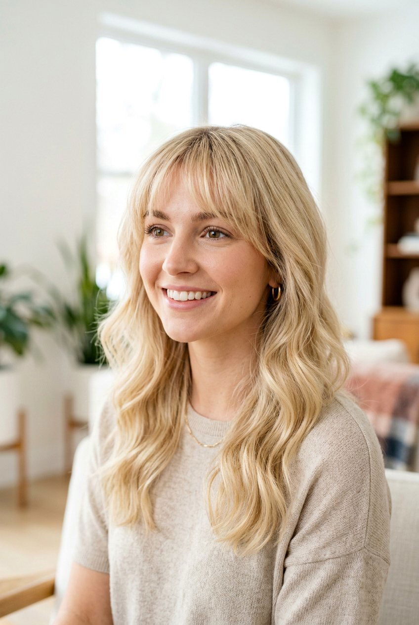 Butter Blonde With Bangs - 20 butter blonde hair color - 20 butter blonde hair color