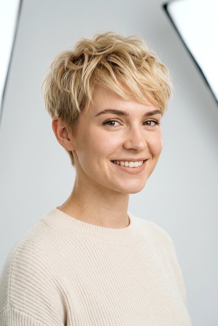 Buttercream Blonde On Short Pixie Cut - 20 buttercream blonde hair color - 20 buttercream blonde hair color