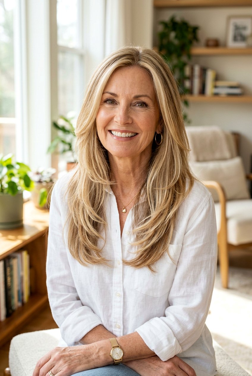 Buttercream blonde balayage - 20 natural looking balayage for older women - 20 natural looking balayage for older women