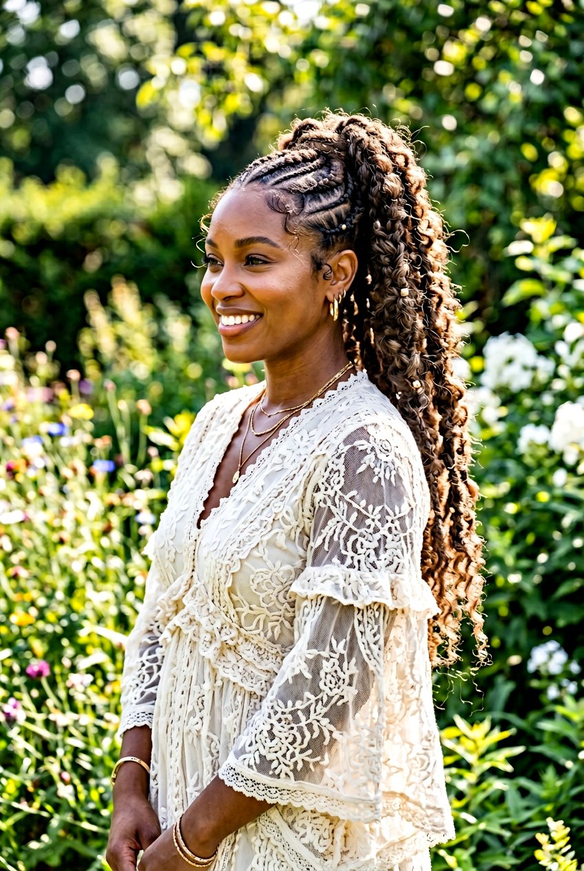 Butterfly Braided Ponytail - 20 braided ponytail for black women - 20 braided ponytail for black women