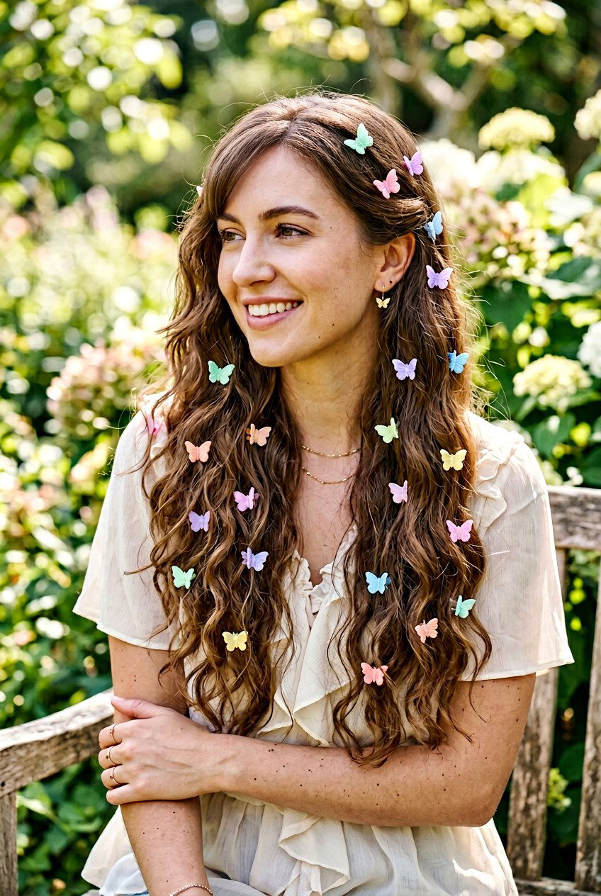Butterfly Clip Fairy Hair - 20 fairycore hairstyles for women - 20 fairycore hairstyles for women