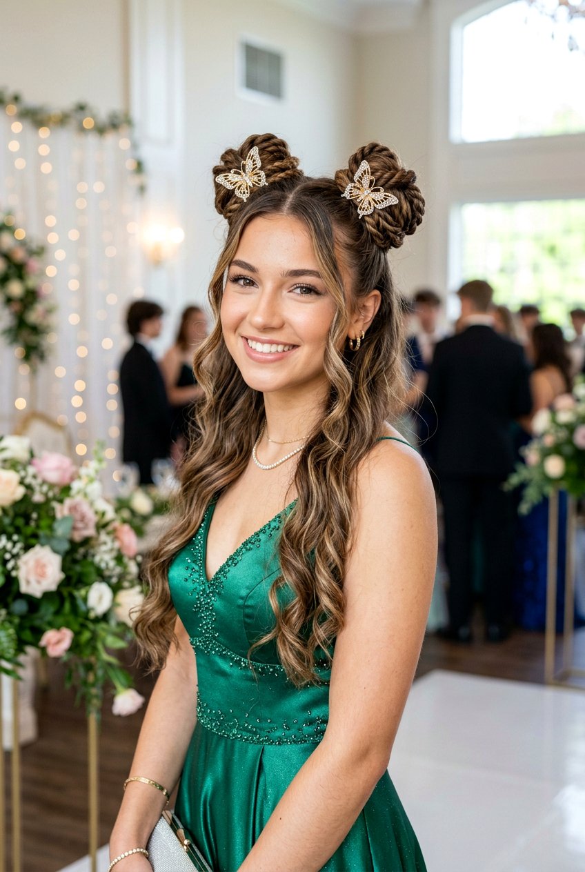 Butterfly Clip Pigtail Twists Prom Hairstyle - 20 prom hairstyles with butterfly clips - 20 prom hairstyles with butterfly clips