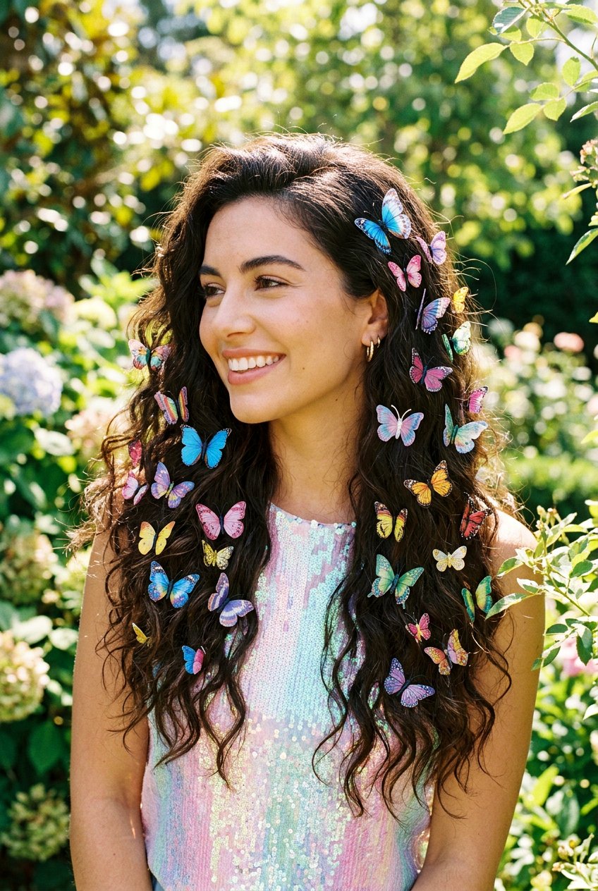 Butterfly Clip Waves - 20 boho festival waves hairstyle - 20 boho festival waves hairstyle