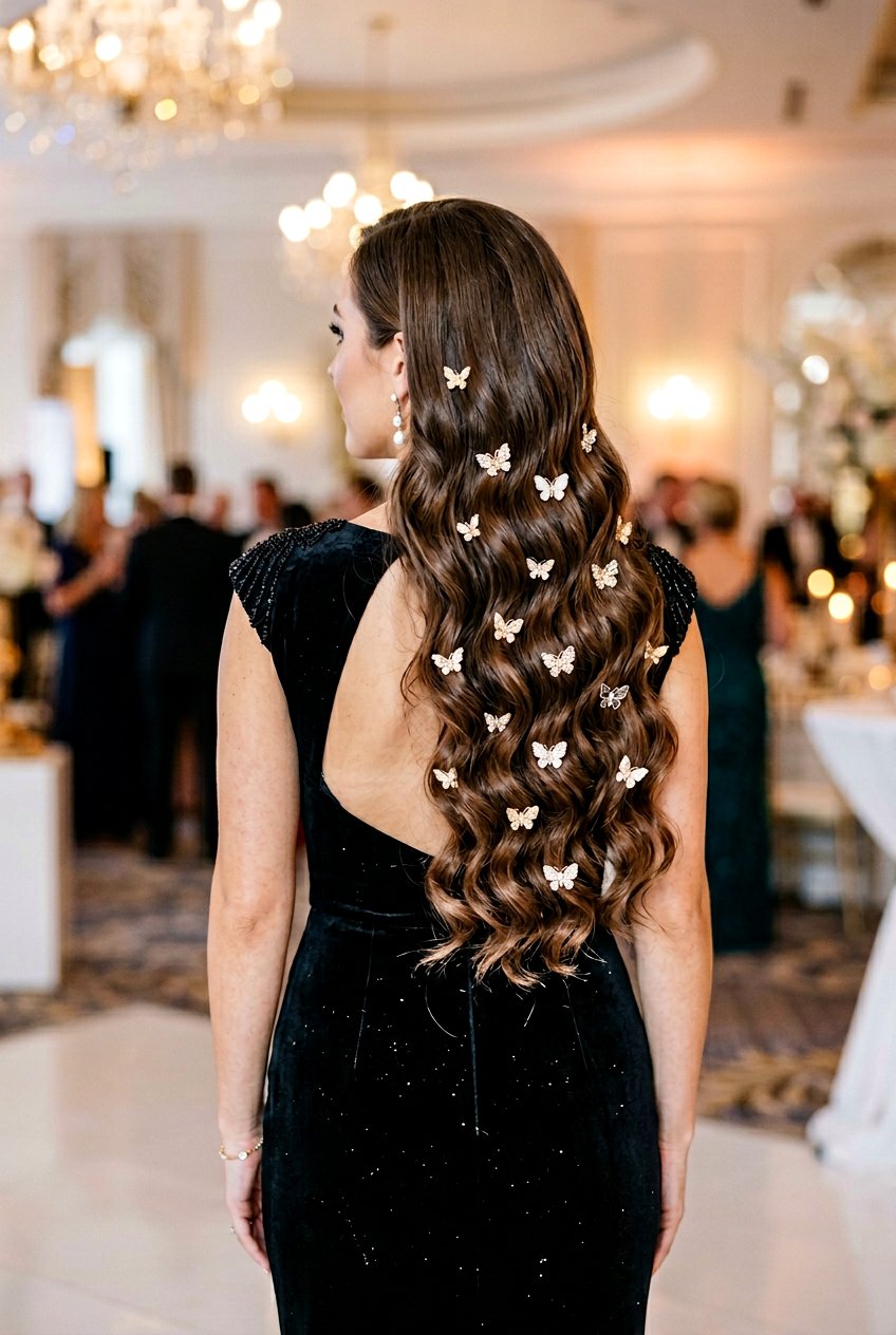 Butterfly Clips On Long Deep Waves - 20 butterfly clip hairstyles - 20 butterfly clip hairstyles