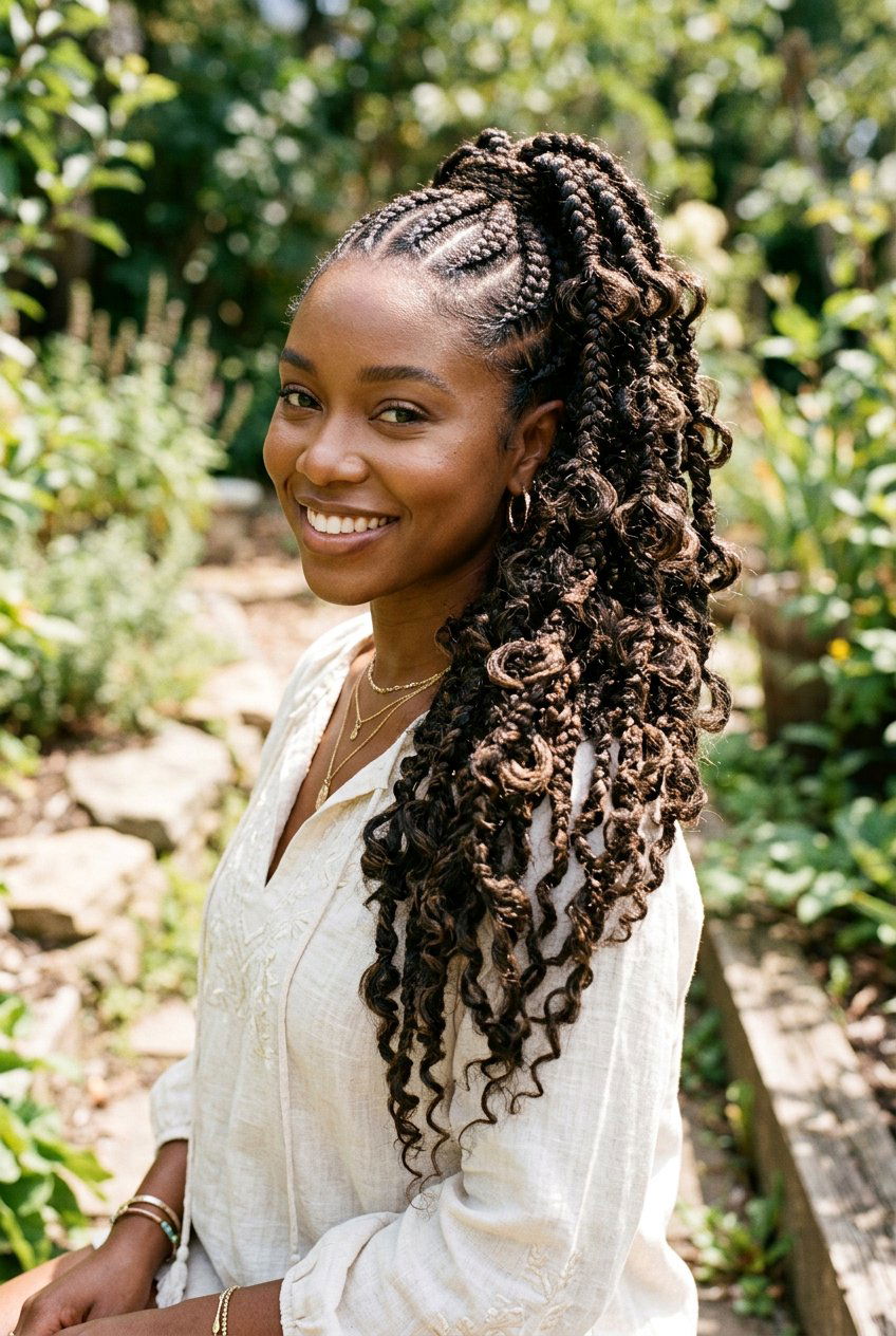 Butterfly Cornrow Ponytail - 20 cornrow ponytail for black women - 20 cornrow ponytail for black women