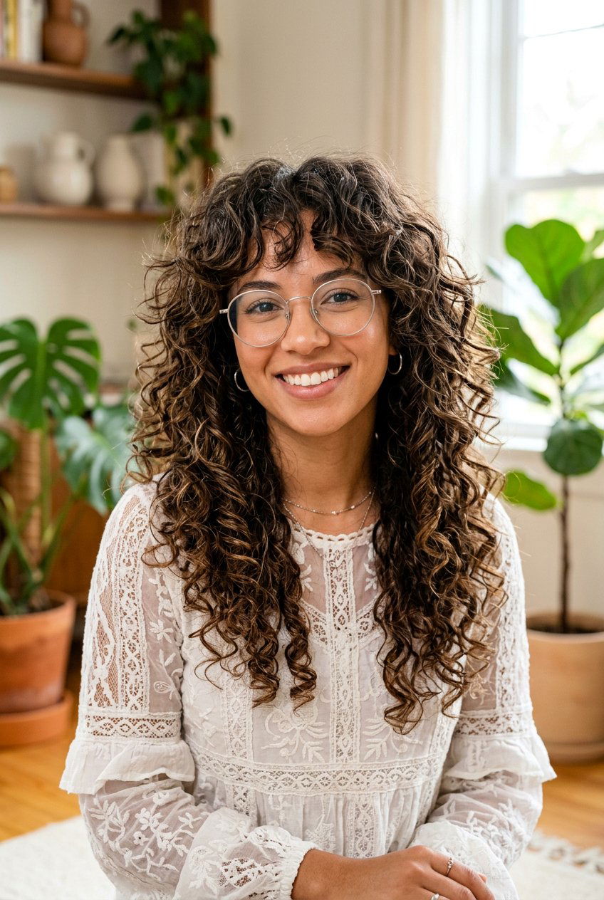 Butterfly Curly Haircut - 20 curly hairstyles for women with glasses - 20 curly hairstyles for women with glasses