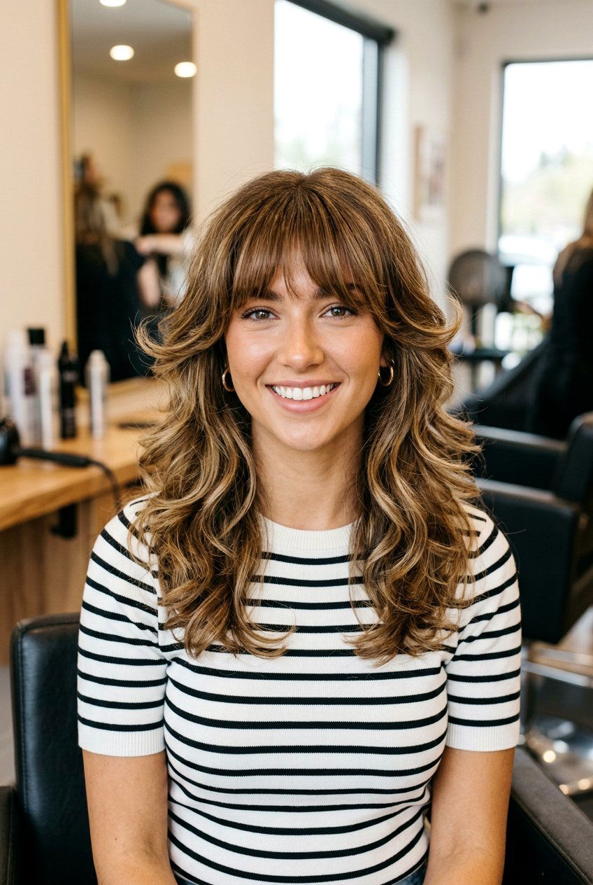 Butterfly Cut For Long Face - 20 medium butterfly haircut with curtain bangs - 20 medium butterfly haircut with curtain bangs