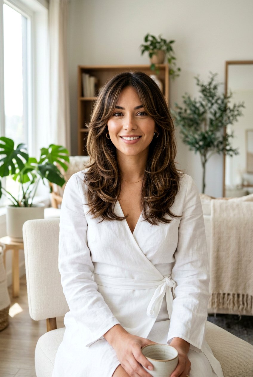 Butterfly Cut For Oval Face - 20 medium butterfly haircut with curtain bangs - 20 medium butterfly haircut with curtain bangs