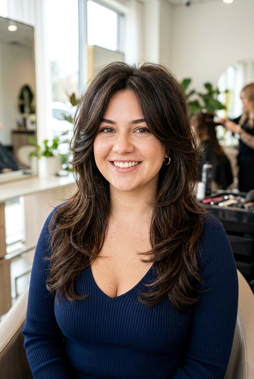 Butterfly Cut For Round Face - 20 soft butterfly layers for mature women - 20 soft butterfly layers for mature women