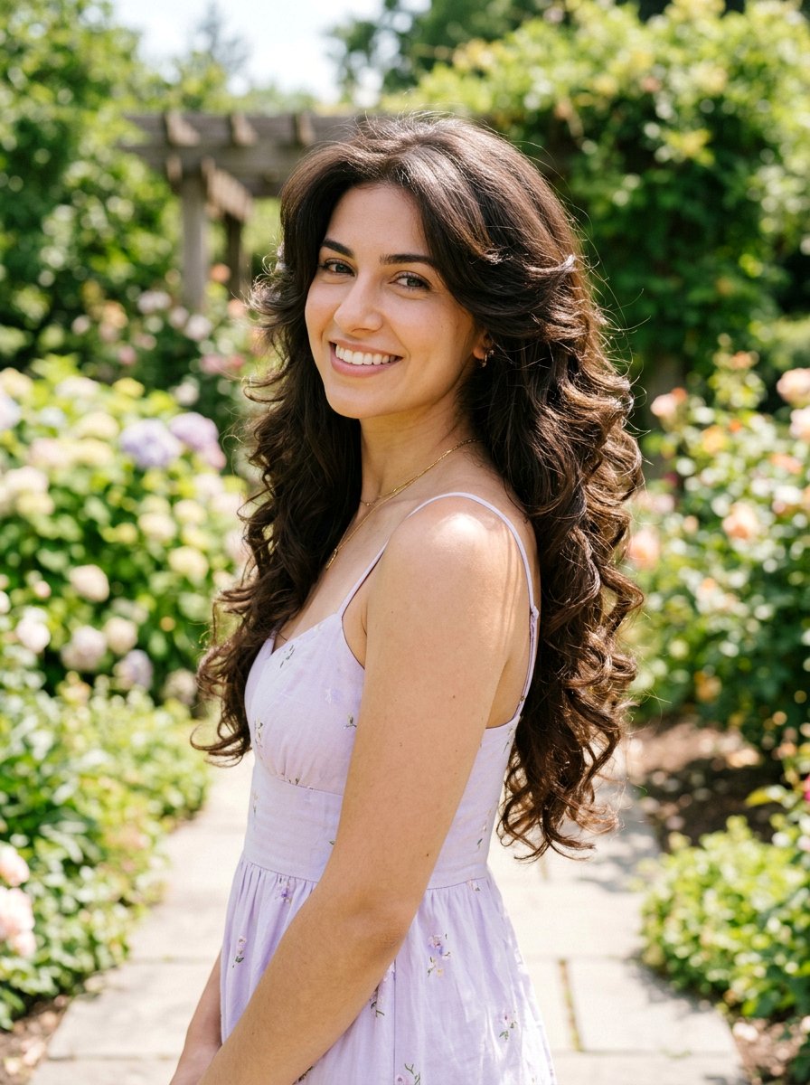 Butterfly Cut Layers on Waist Length Hair - 20 waist length layered haircut - 20 waist length layered haircut