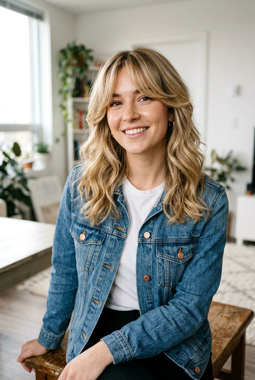 Butterfly Cut With Curtain Bangs - 20 butterfly haircut for wavy hair women - 20 butterfly haircut for wavy hair women