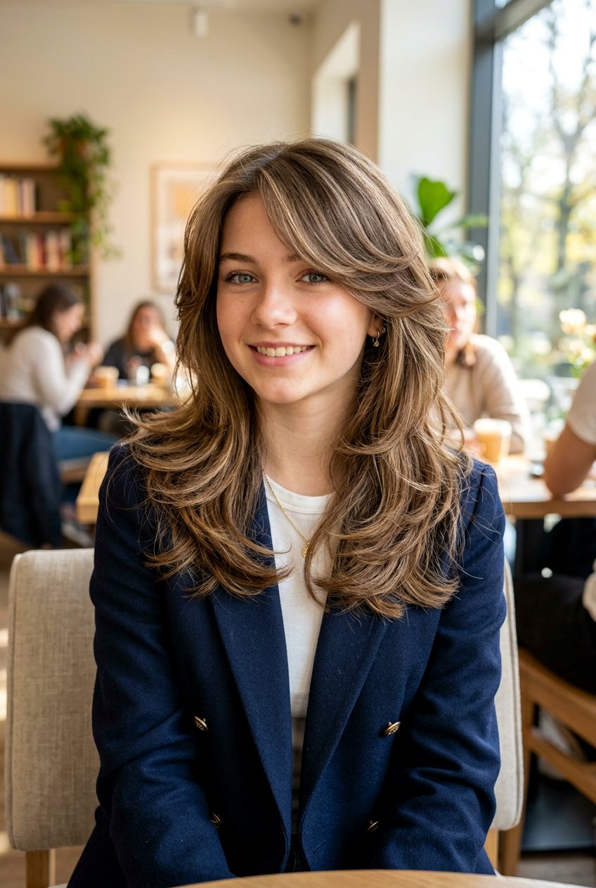 Butterfly Cut With Side Bangs - 20 butterfly layers for teenage girls - 20 butterfly layers for teenage girls