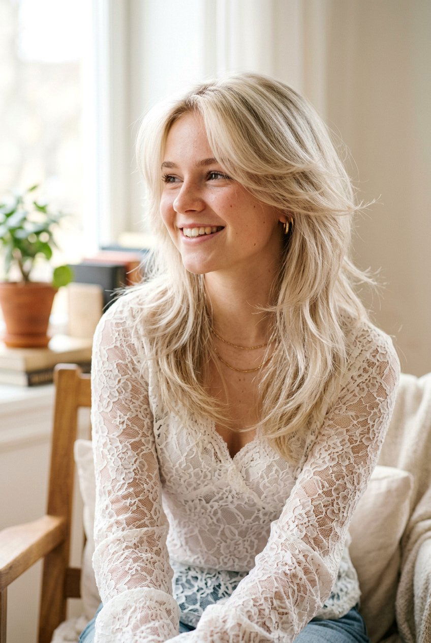 Butterfly Cut With Wispy Layers - 20 butterfly layers for teenage girls