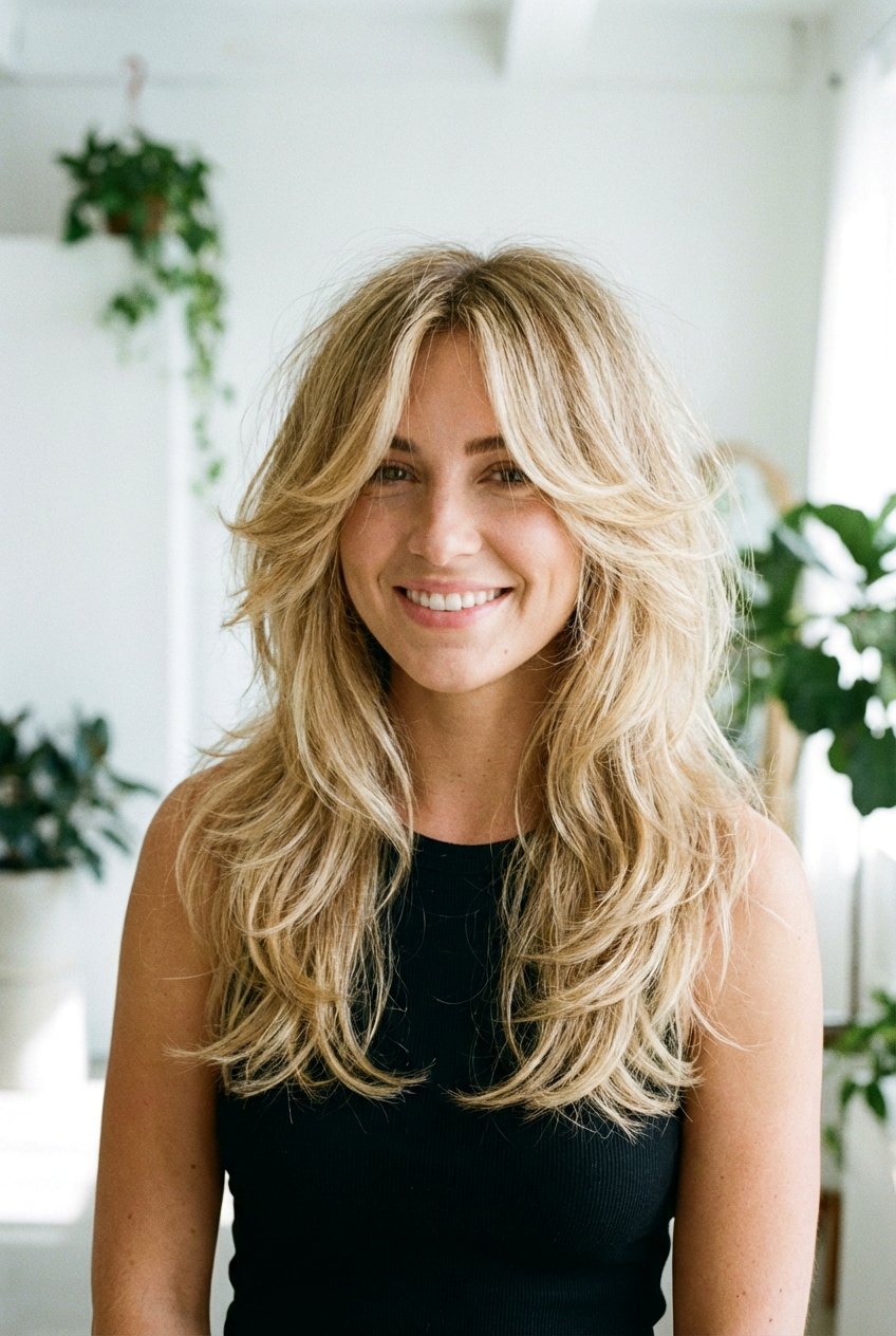 Butterfly Haircut - 20 face framing layers haircut