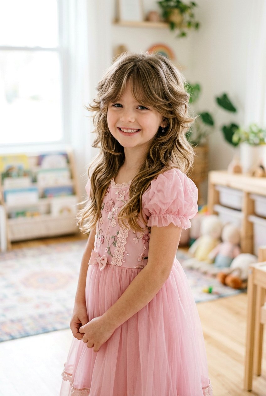 Butterfly Haircut For Girls With Curtain Bangs - 20 long haircut for little girls with curtain bangs - 20 long haircut for little girls with curtain bangs