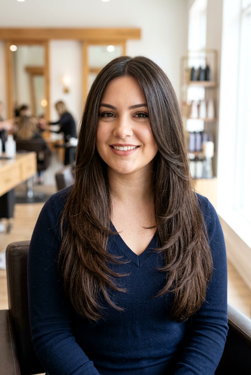 Butterfly Haircut For Round Faces - 20 butterfly haircut for thick straight hair - 20 butterfly haircut for thick straight hair