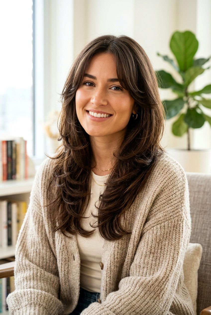 20 Breezy Butterfly Haircut Ideas For Thick, Coarse Hair