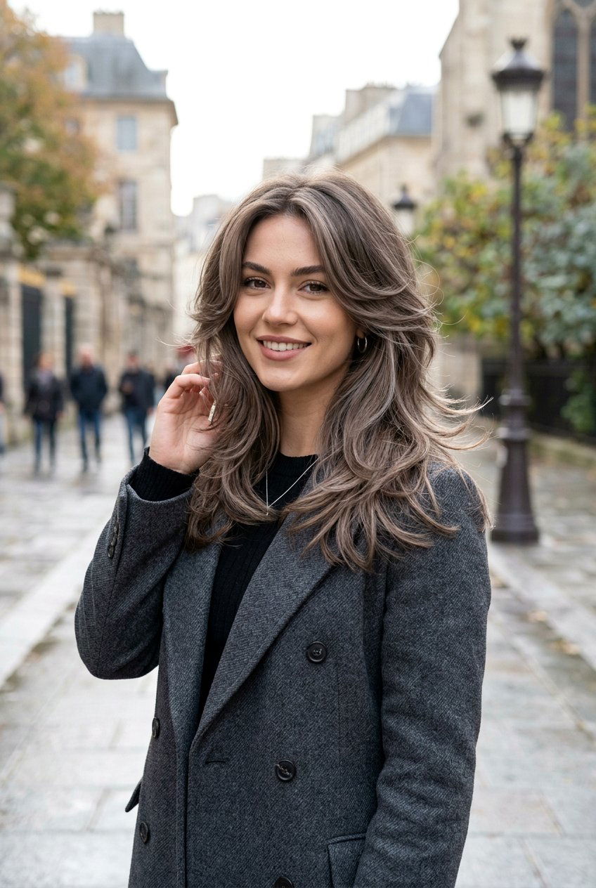 Butterfly Haircut With Ashy Tones - 20 airy butterfly layers for medium hair - 20 airy butterfly layers for medium hair