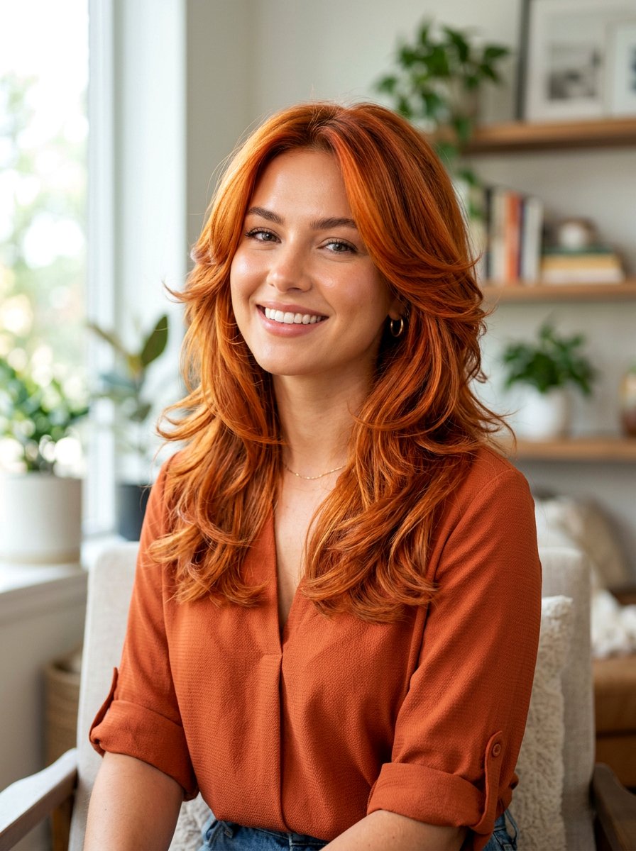 Butterfly Haircut With Copper Color - 20 summer butterfly haircut ideas - 20 summer butterfly haircut ideas