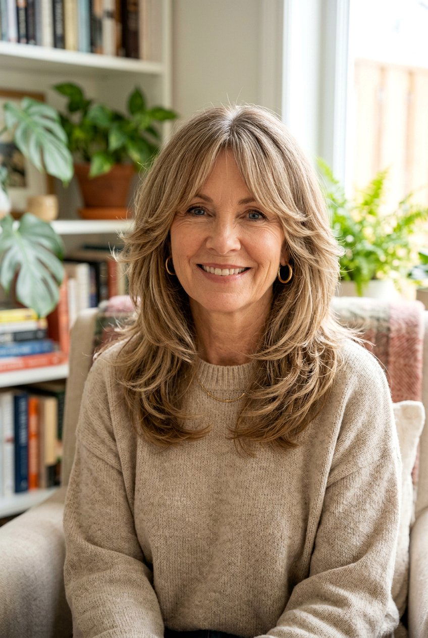 Butterfly Haircut With Curtain Bangs - 20 butterfly haircut for women over 50 - 20 butterfly haircut for women over 50