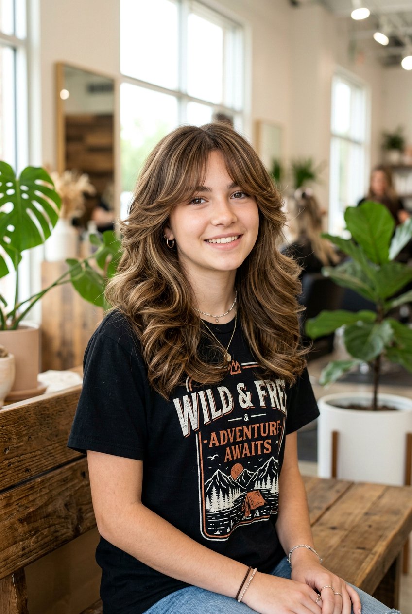 Butterfly Haircut With Curtain Bangs - 20 curtain bangs for teenage girls - 20 curtain bangs for teenage girls