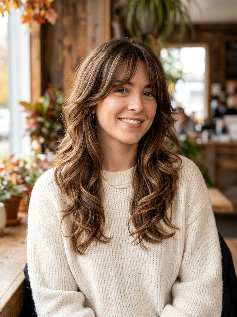 Butterfly Haircut With Curtain Bangs - 20 elegant butterfly haircut for long hair - 20 elegant butterfly haircut for long hair