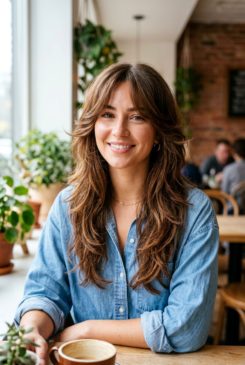 Butterfly Haircut With Curtain Bangs - 20 mom butterfly haircut for long hair - 20 mom butterfly haircut for long hair