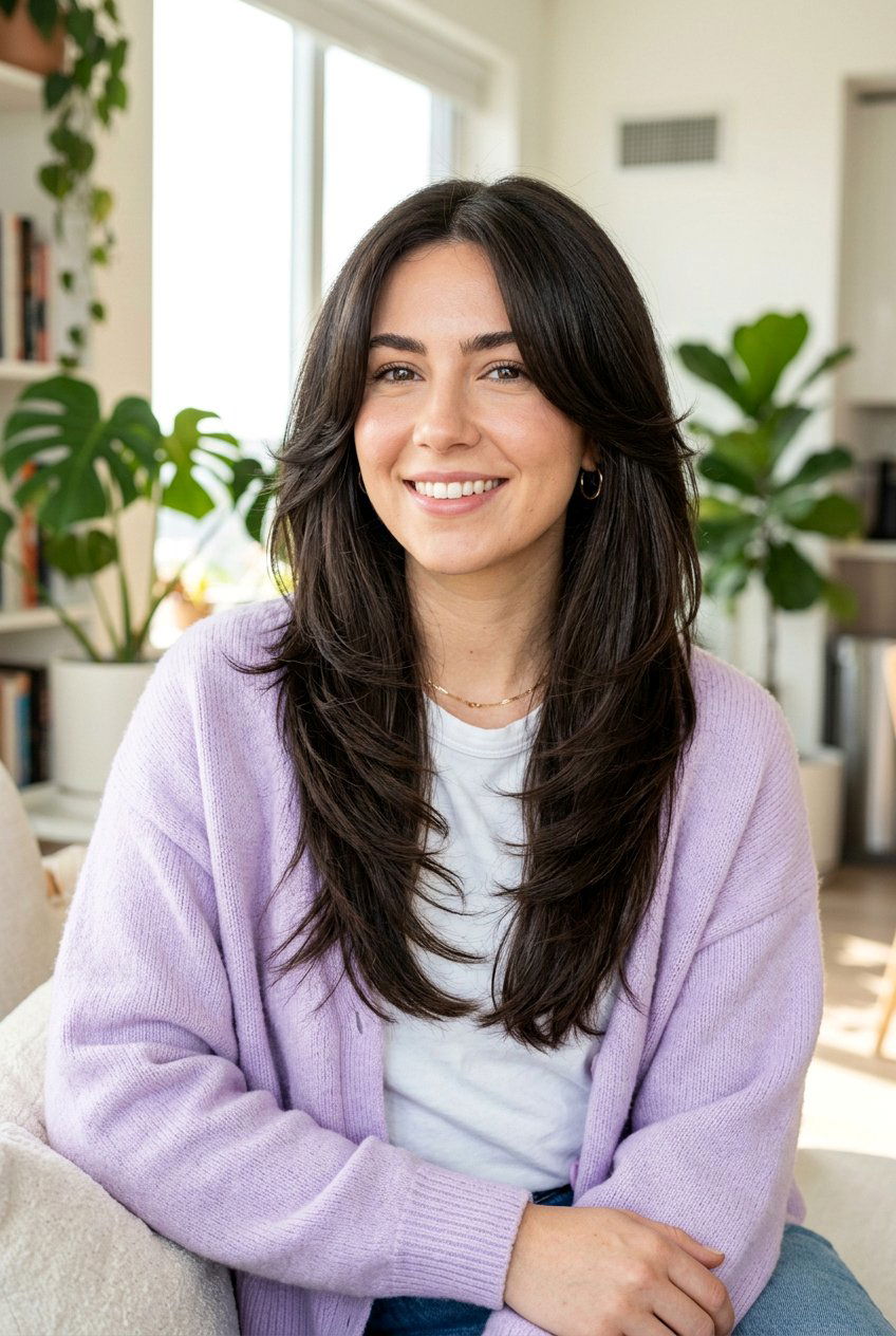 Butterfly Haircut With Face Framing Layers - 20 butterfly haircut for thick straight hair - 20 butterfly haircut for thick straight hair