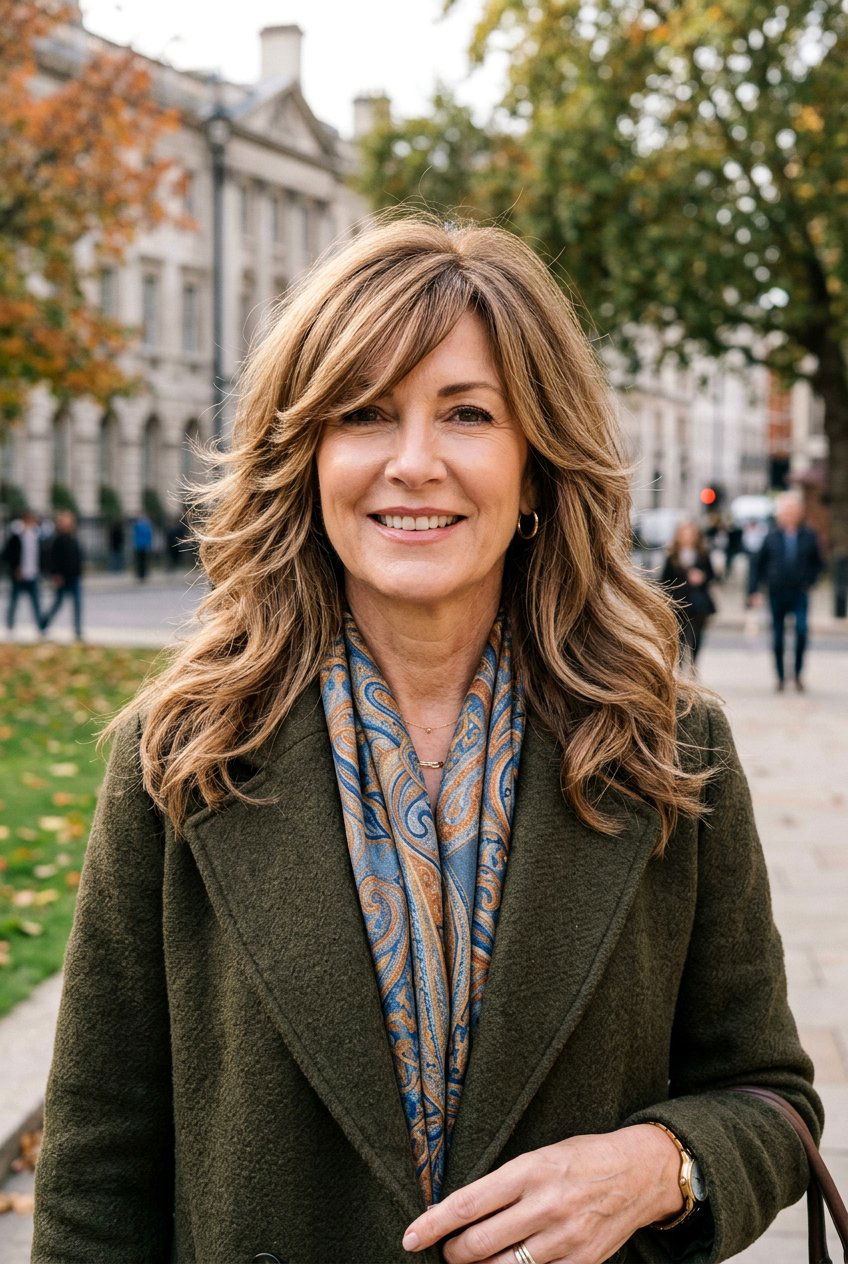 Butterfly Haircut With Side Bangs - 20 butterfly haircut for women over 50 - 20 butterfly haircut for women over 50