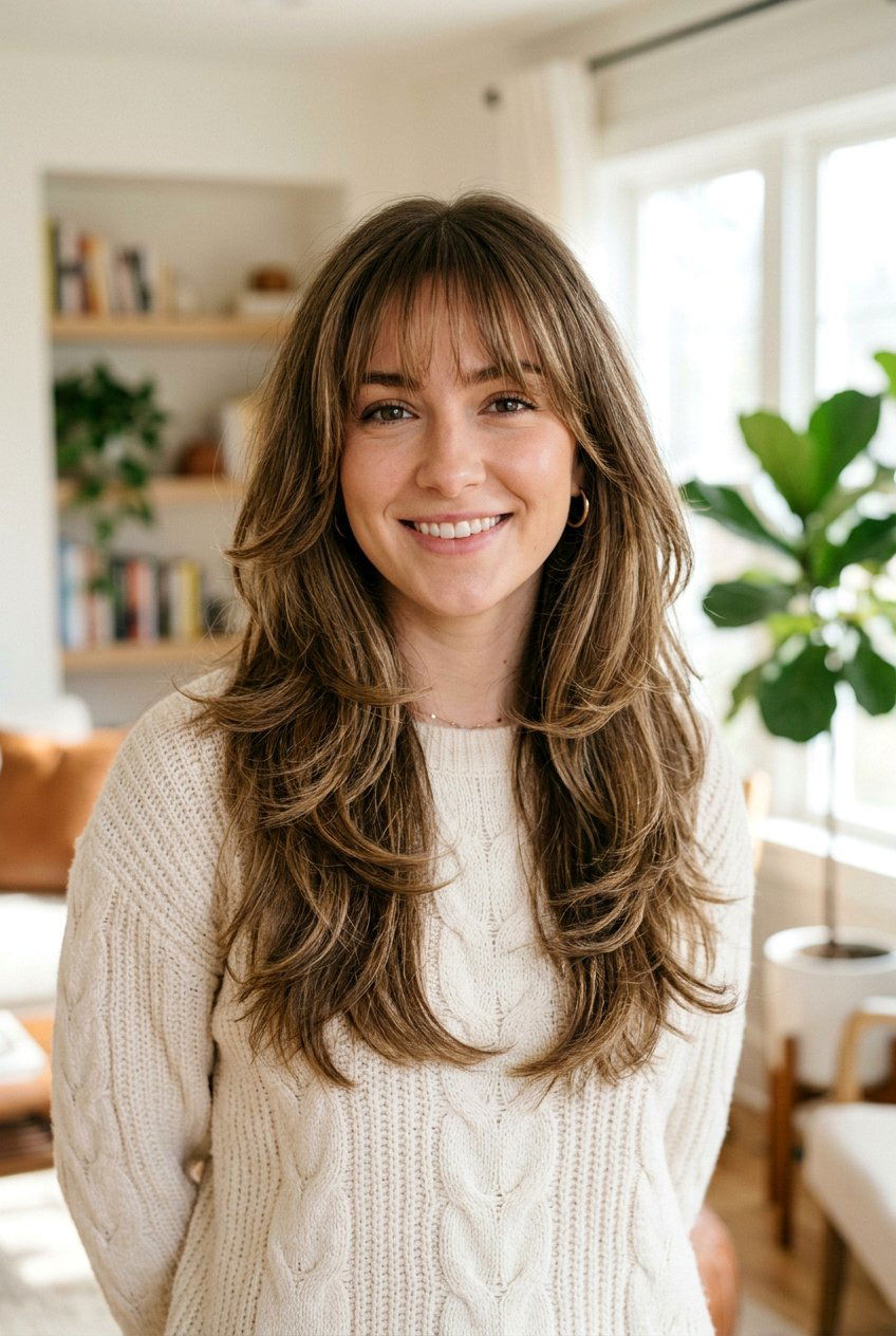 Butterfly Haircut With Wispy Bangs - 20 butterfly haircut for thick straight hair - 20 butterfly haircut for thick straight hair