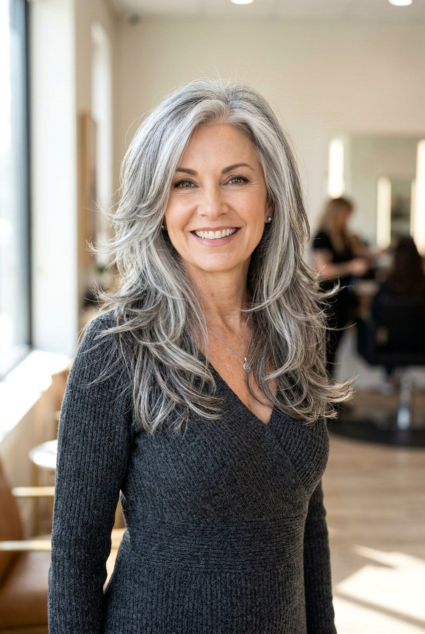Butterfly Layers For Gray Hair - 20 soft butterfly layers for mature women - 20 soft butterfly layers for mature women