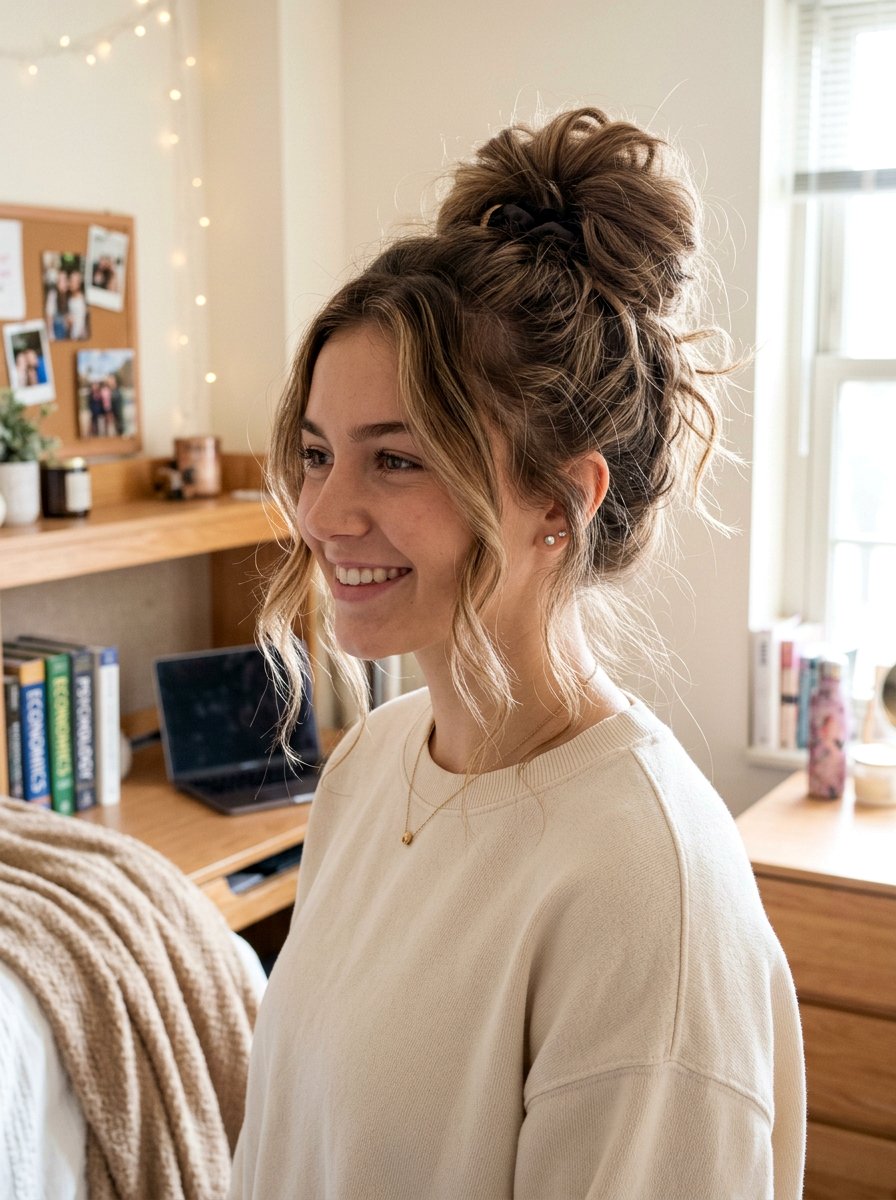 Butterfly Layers Messy Bun - 20 college girls butterfly layers haircut - 20 college girls butterfly layers haircut